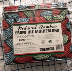 Natural Bamboo "From The Motherland" Sheet Set